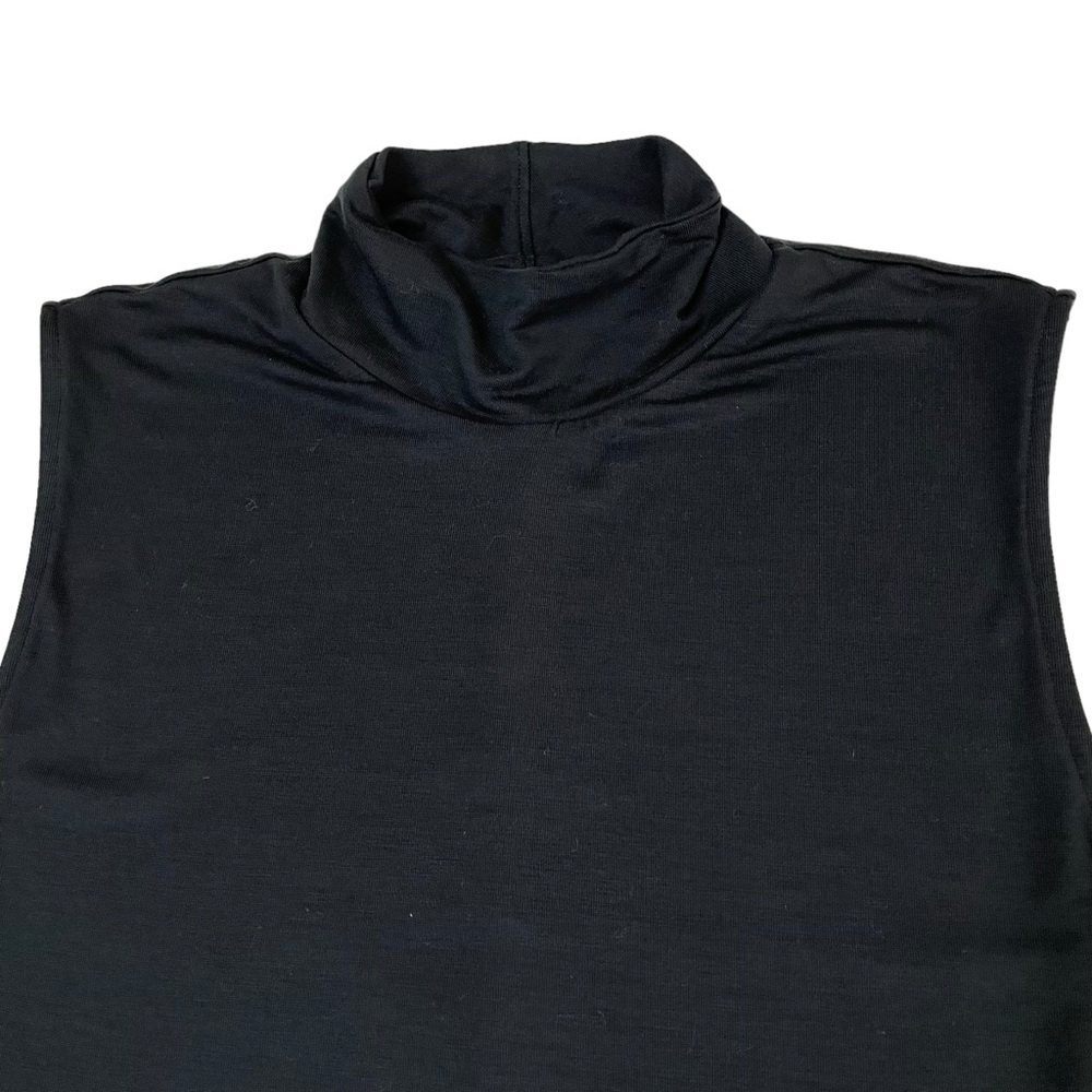 Everlane The Luster Mockneck Tank One-Piece Bodysuit Black - Picture 12 of 16